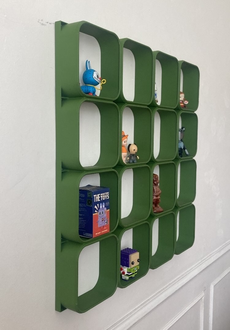 Module étagère murale en plastique vert 70's – Image 2