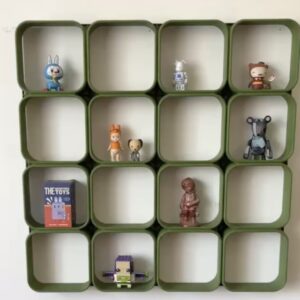 Module étagère murale en plastique vert 70's