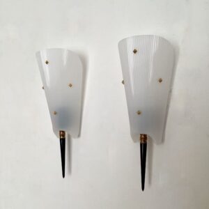 Paire d'appliques années 60 en plastique