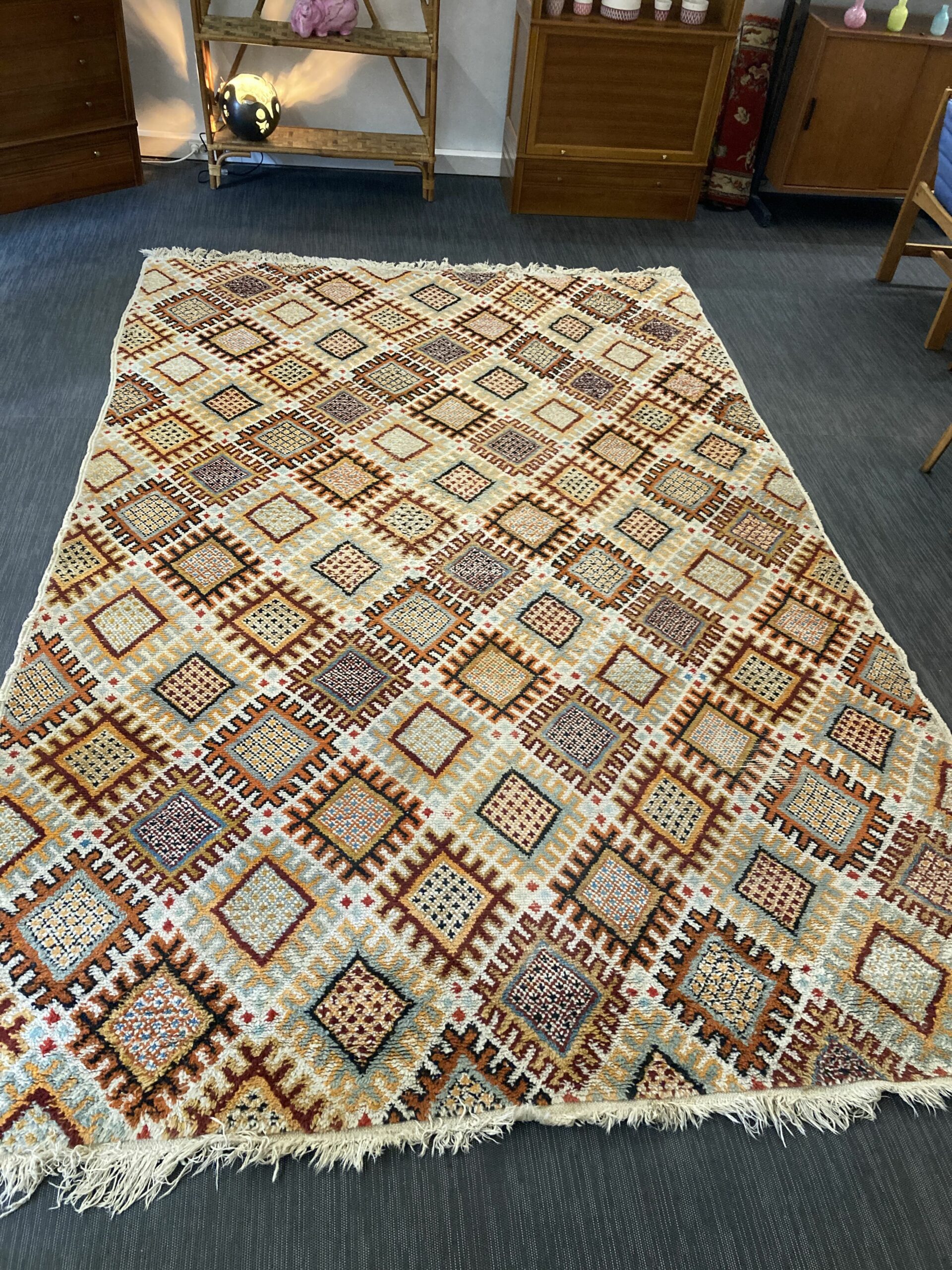 Grand tapis vintage en laine – Image 2