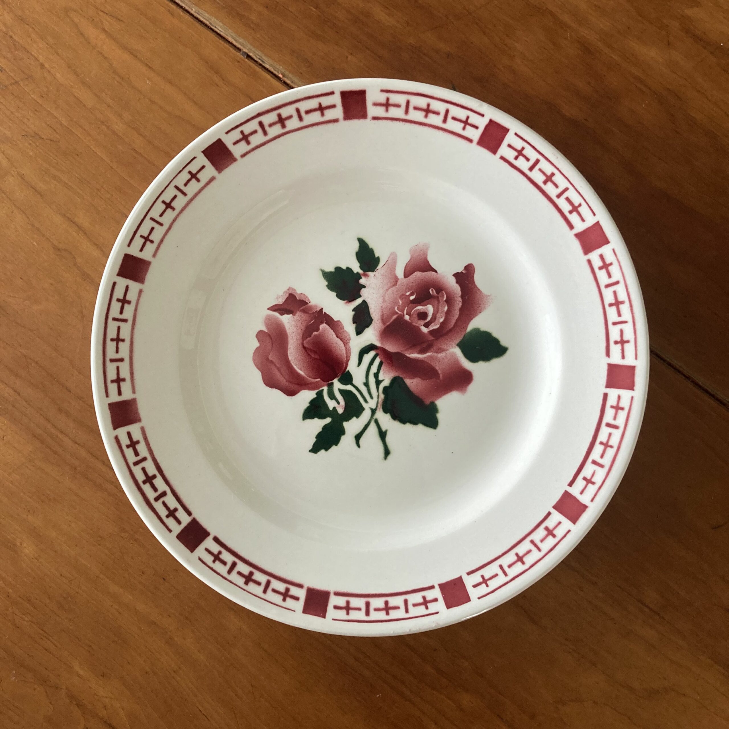 10 assiettes à dessert anciennes Digoin Sarreguemines – Image 3