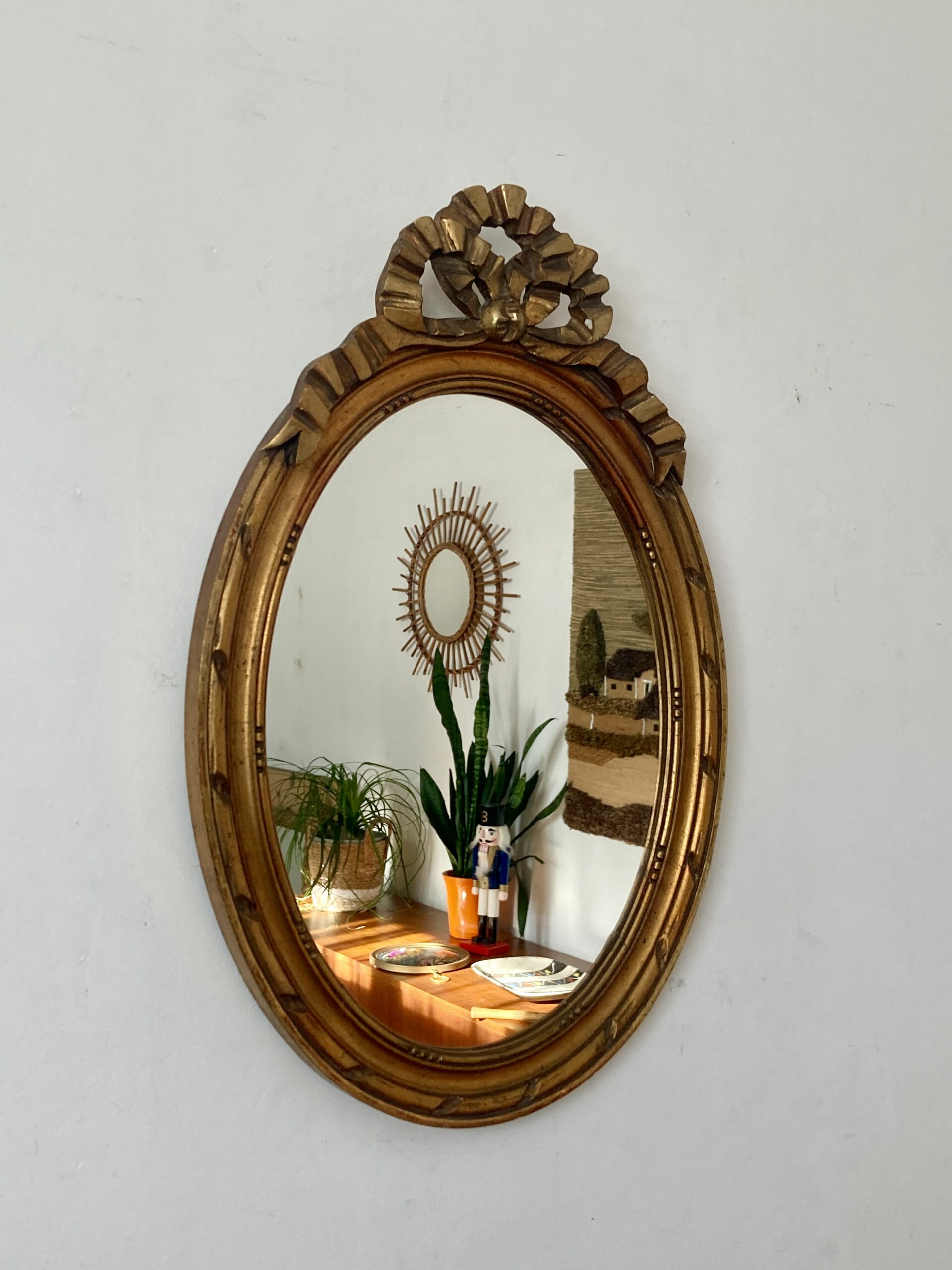 Miroir doré en bois de style baroque – Image 2