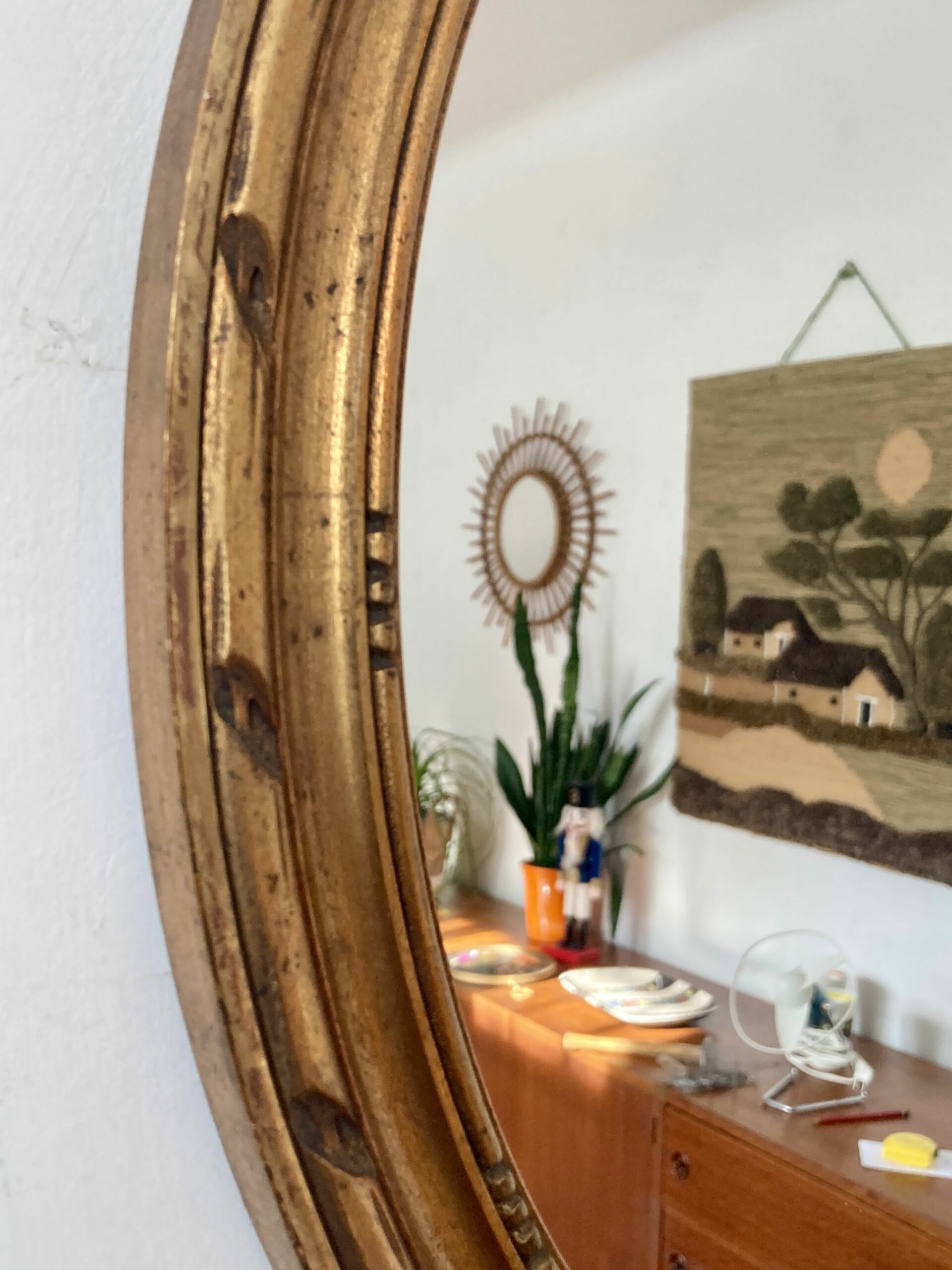 Miroir doré en bois de style baroque – Image 5