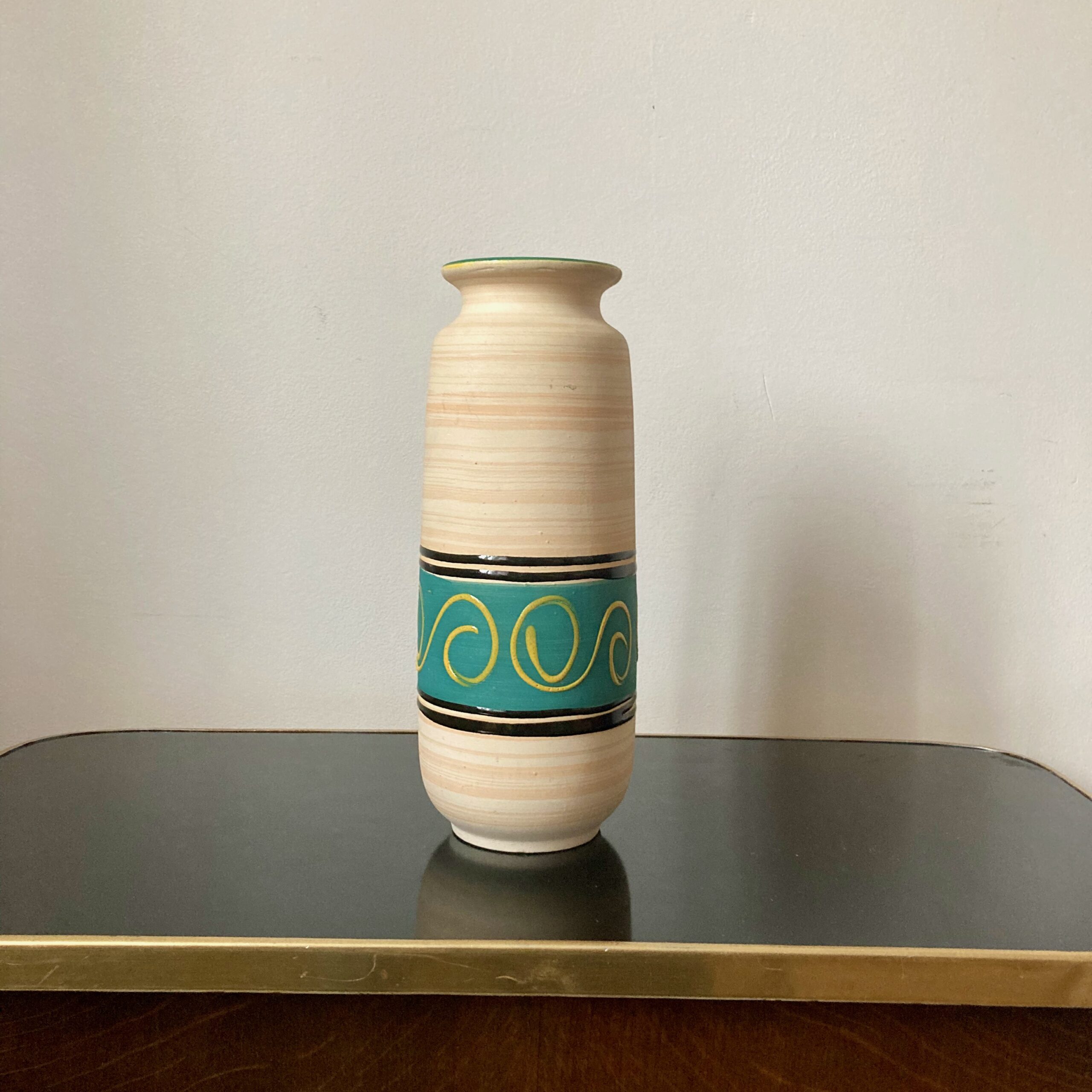 Vase West Germany liseré jaune – Image 3