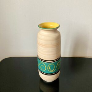 Vase West Germany liseré jaune