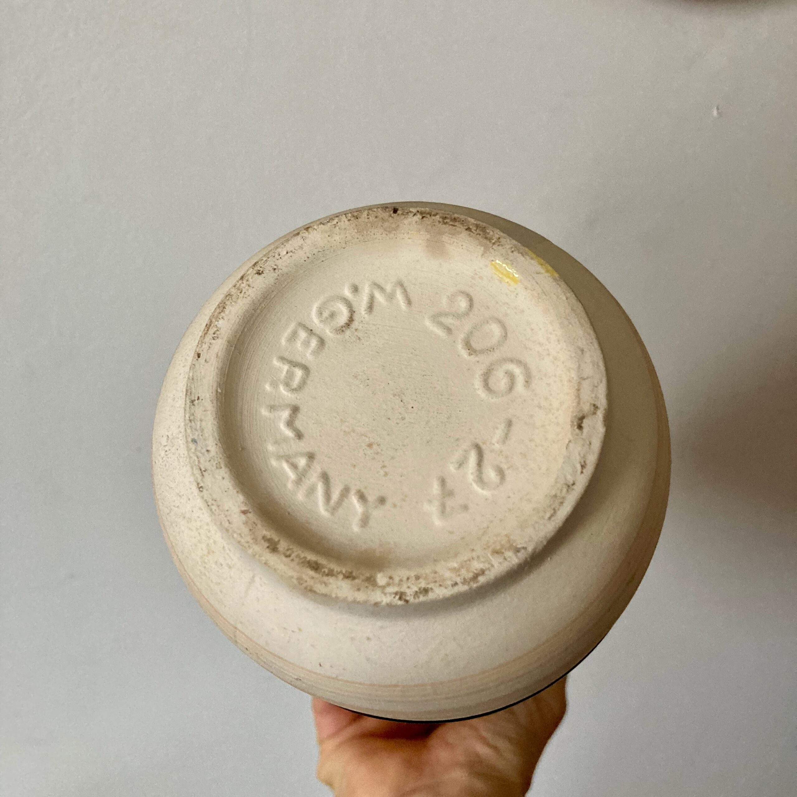 Vase West Germany liseré jaune – Image 5