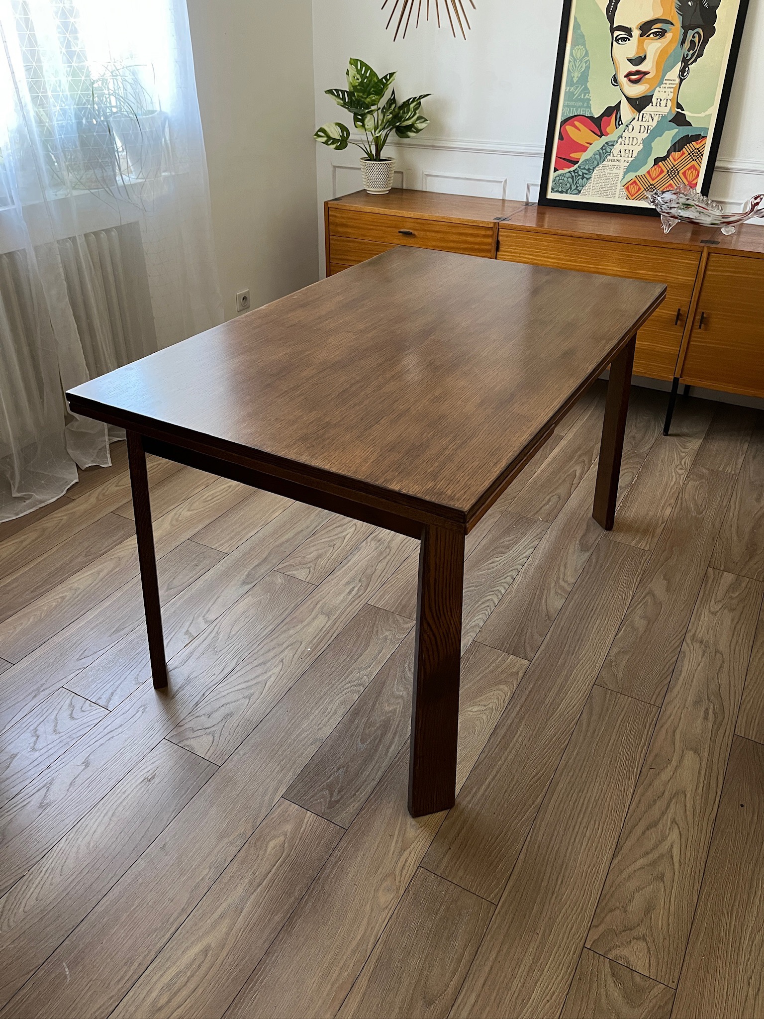 Table de salle à manger en chêne années 80 – Image 10