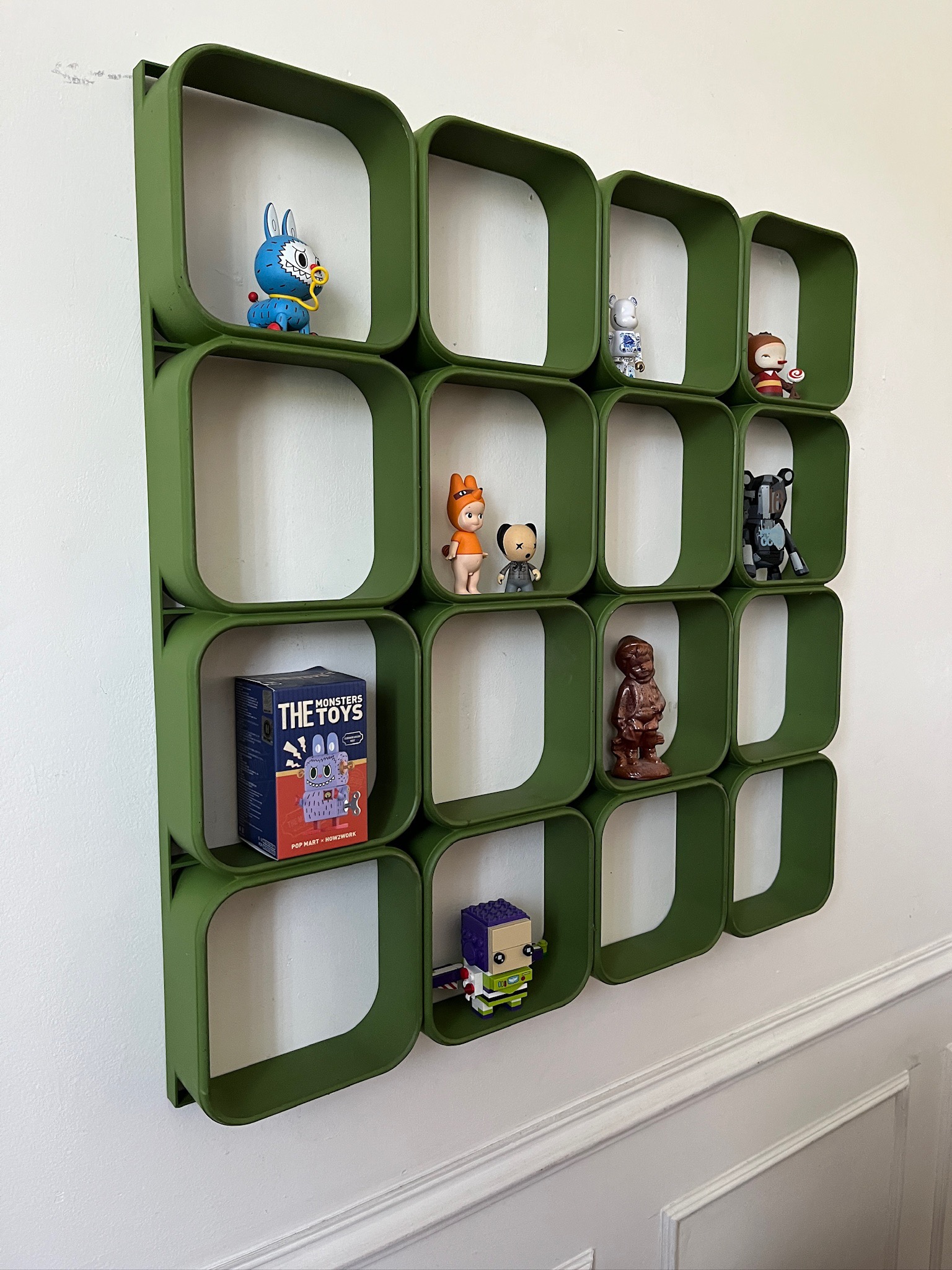 Module étagère murale en plastique vert 70's – Image 6