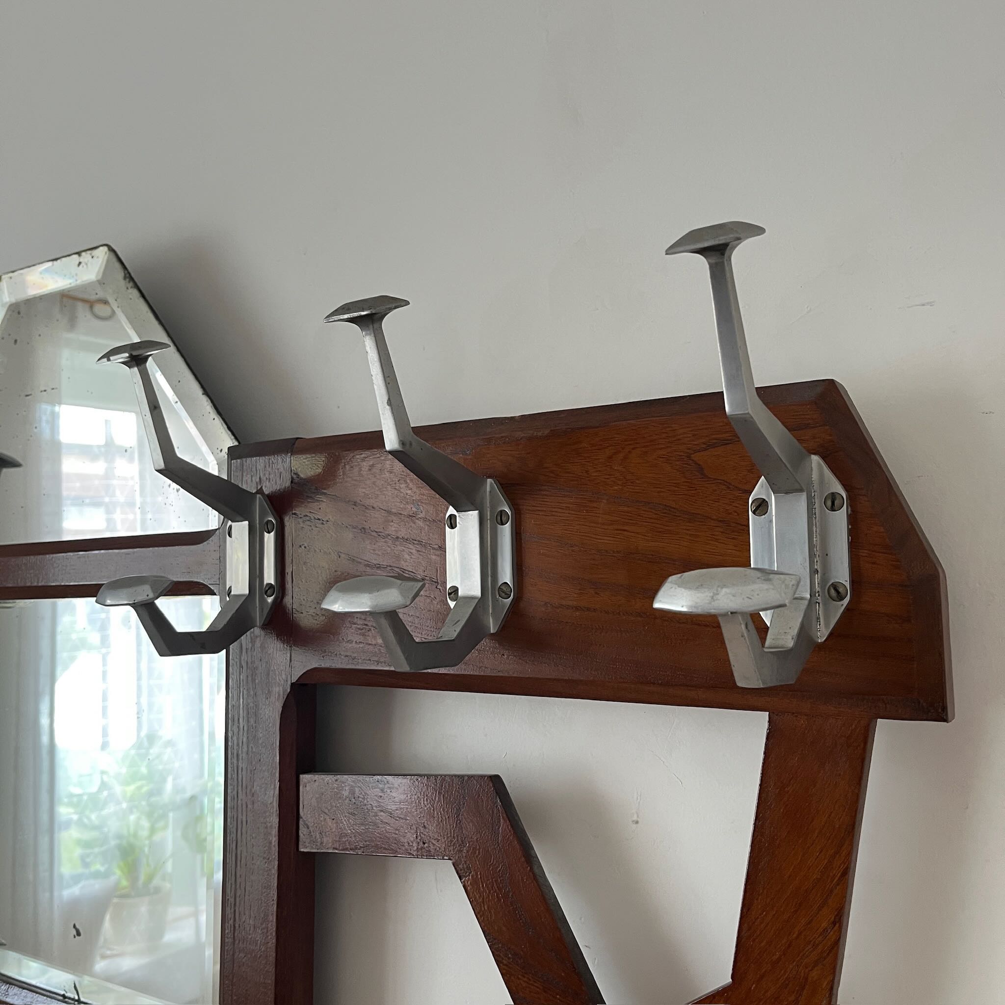 Vestiaire Art Déco en bois – Image 4