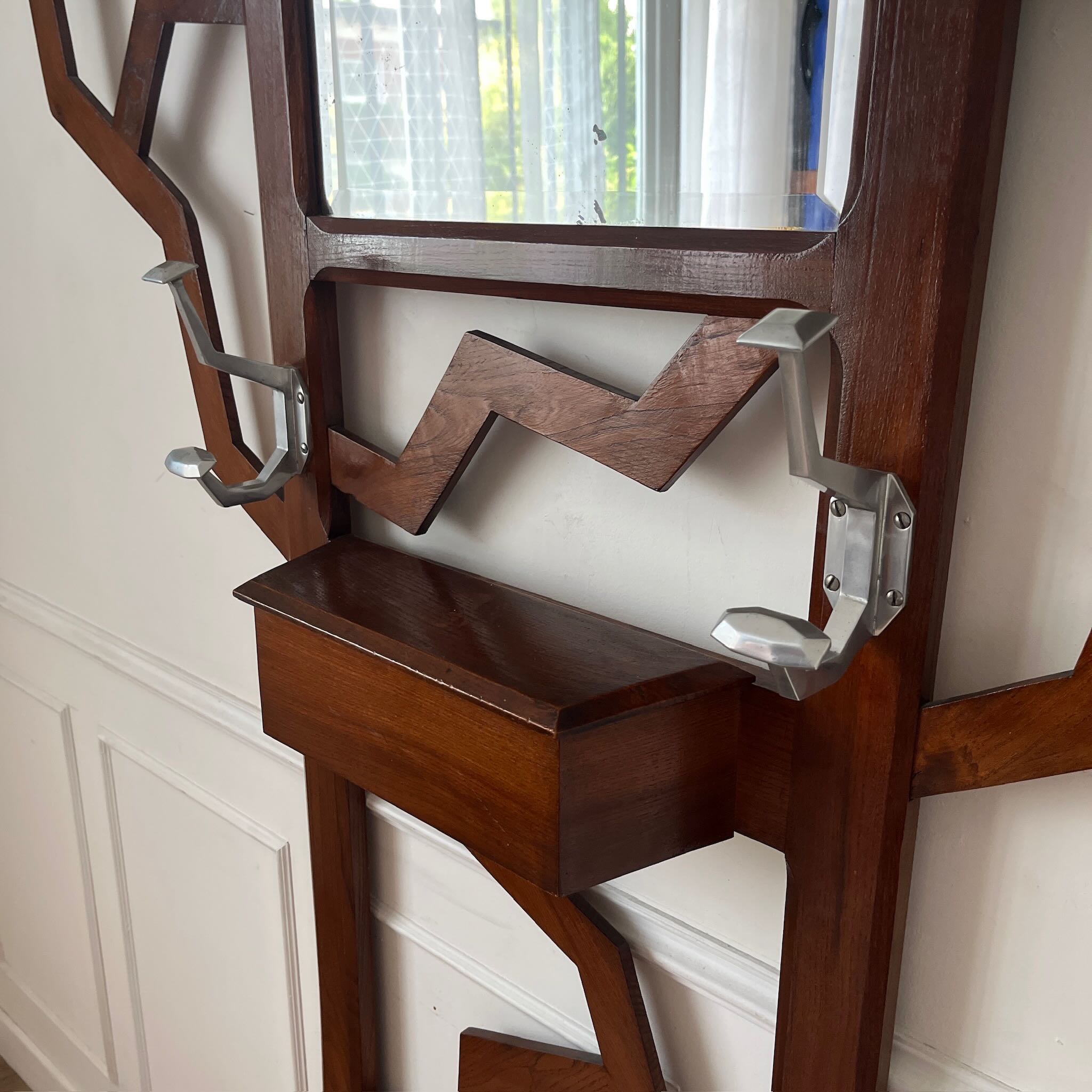 Vestiaire Art Déco en bois – Image 5